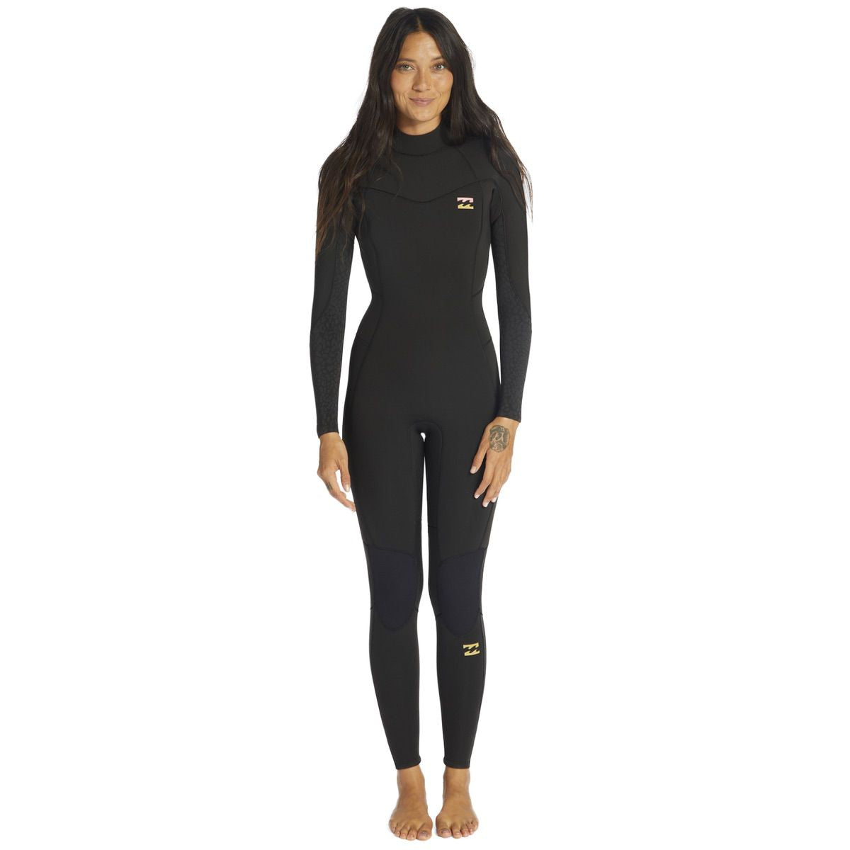 美品BILLABONG 4/3 Women's Billabong 403 Furnace Synergy Back Zip - Wild Black