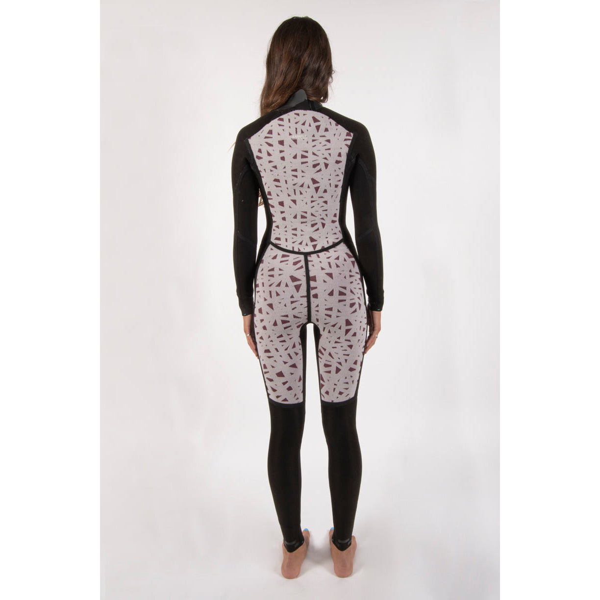 4/3 mm SisstrEvolution Seven Seas Back Zip Full Wetsuit - Solid Black