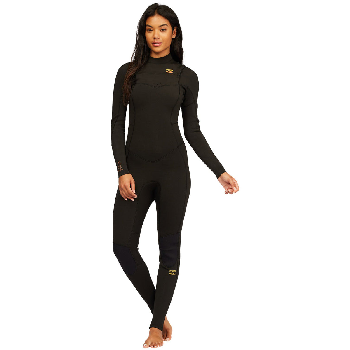 4/3mm Women’s Billabong Synergy Chest Zip Full Black Tie Dye