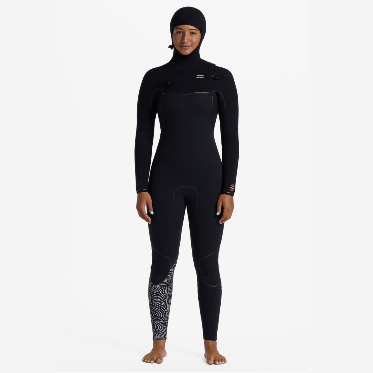 5/4 Women's Billabong Furnace Chest Zip Hooded Wetsuit