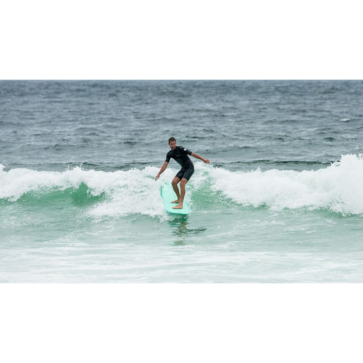 Modern Longboard - Retro 9'6 PU Two Tone Blue