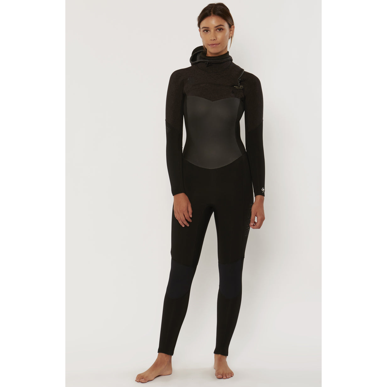 5/4mm SisstrEvolution 7 Seas Hood Chest Zip full - BLH black heather