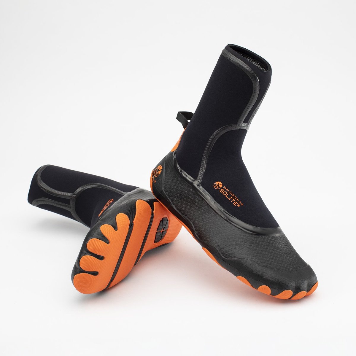 
                  
                    Booties 5mm SOLITE Custom 2.0 (Black/Orange) Includes Heat Booster Socks
                  
                