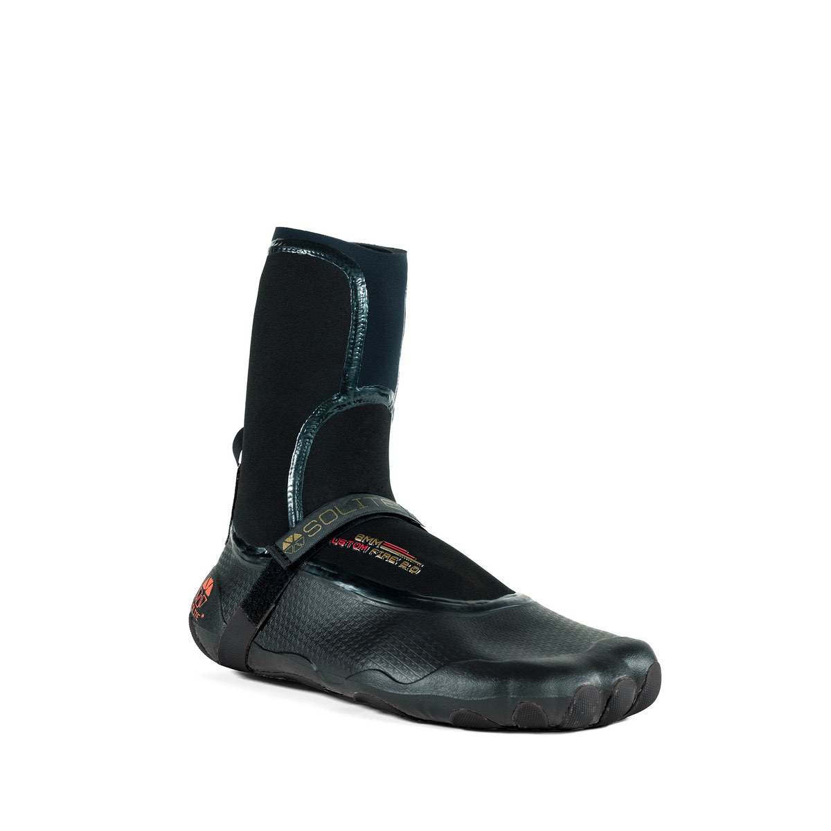 Booties 8mm SOLITE Custom FIRE 2.0 (Black/Red) - Includes 1mm Neoprene Heat Booster Socks