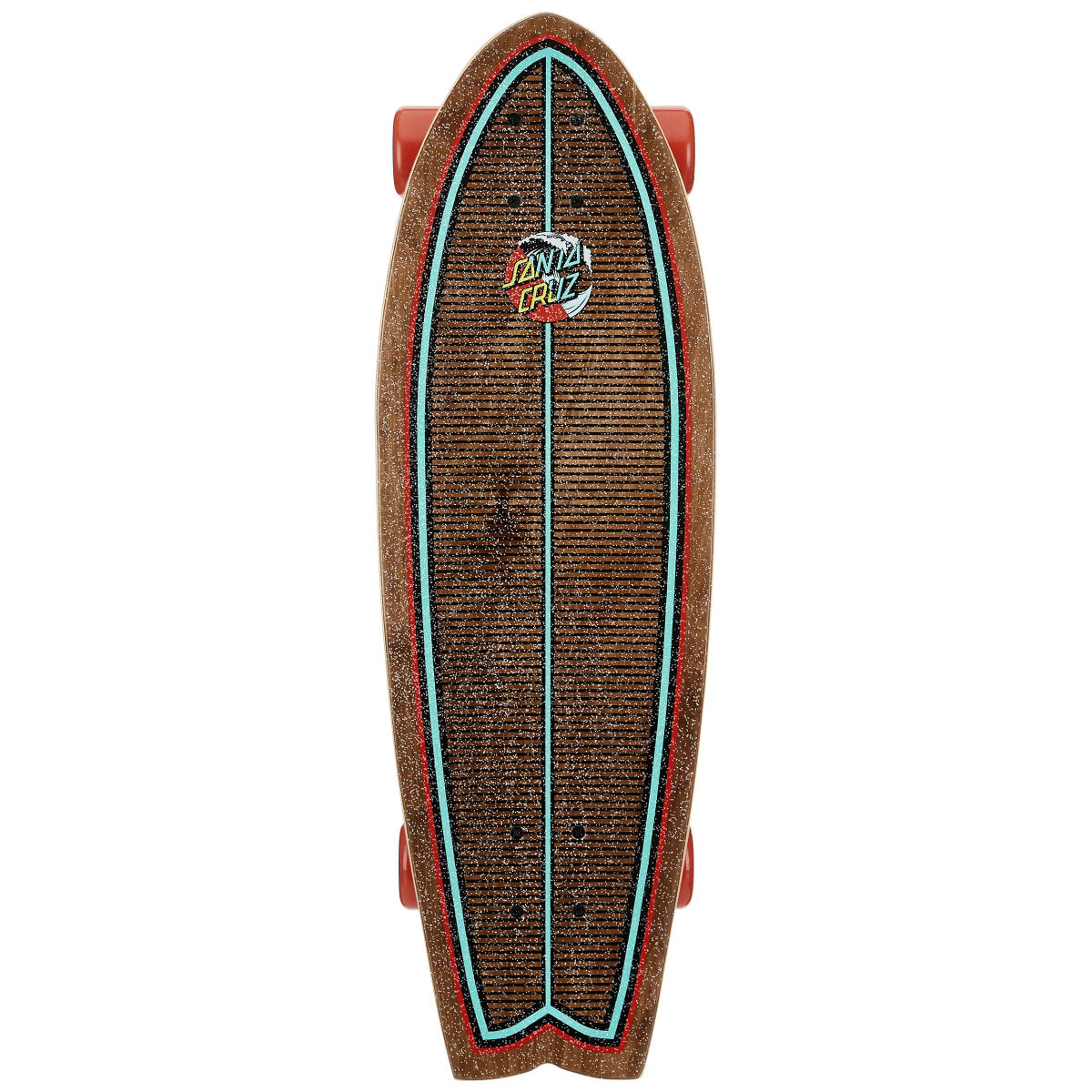 Santa Cruz - Classic Wave Splice Shark Complete - Cruiser Skateboard  8.8 x 27.7