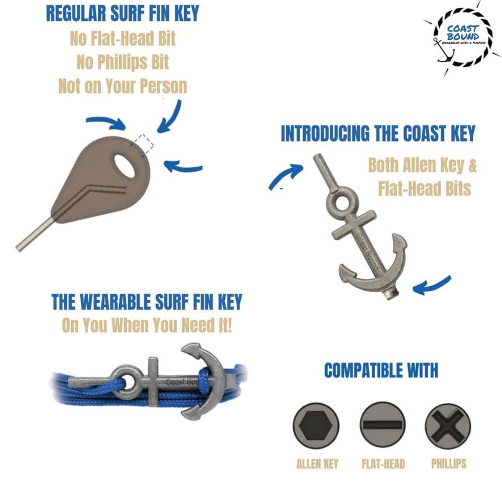 
                  
                    Jewellery / Fin Screw Key - COAST KEY Bracelet
                  
                