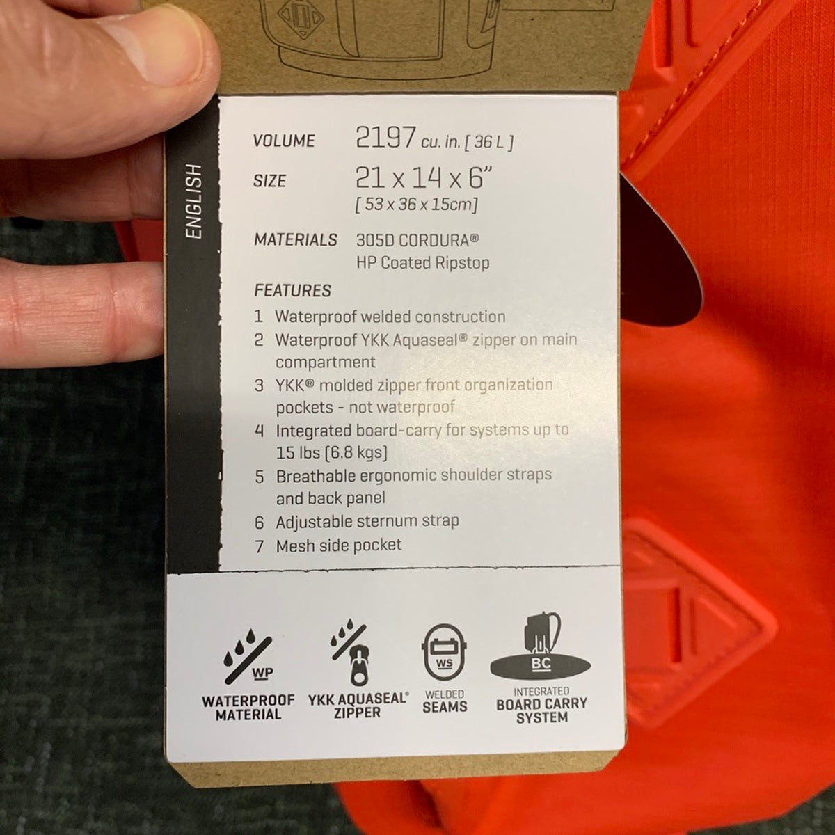 Travel Luggage - Dakine Backpack Cyclone Hydroseal Pack 36L - Sunflare