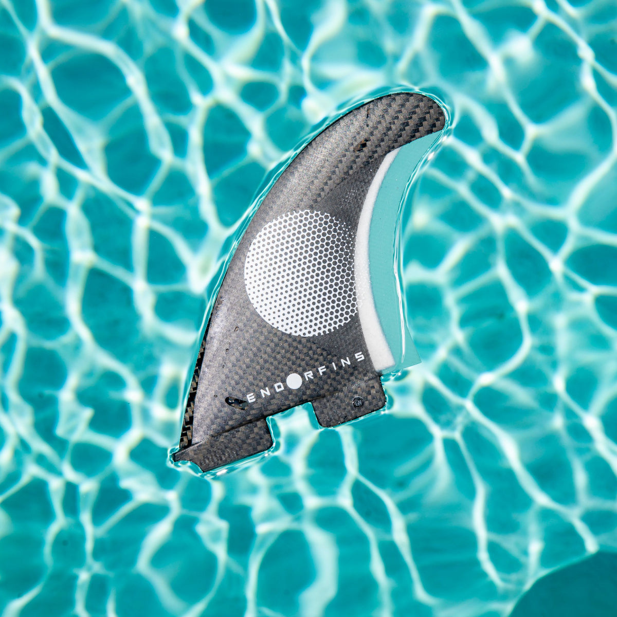 ENDORFINS THRUSTER - Slater KS1 3 Fin Small 2 TAB - Black/Green  (SCREWS INTO FCS 2 FIN BOX)