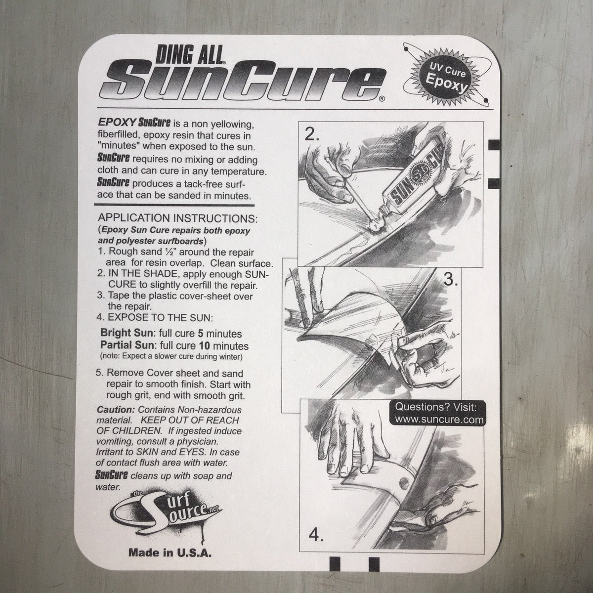 Ding Repair - Sun Cure® Epoxy Fiberfill Kit - Surf Ontario