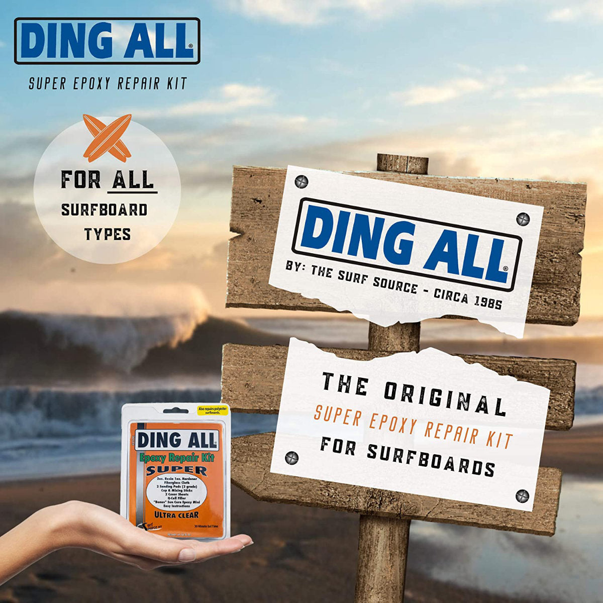 
                  
                     Ding All Super Epoxy Repair kit
                  
                