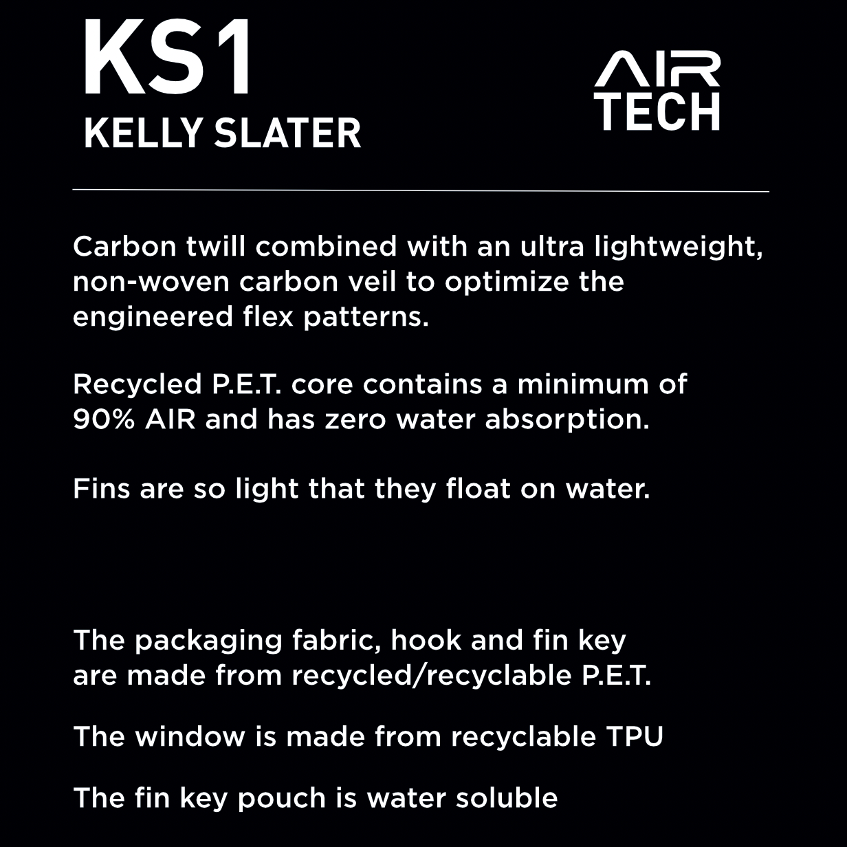 ENDORFINS 5 FIN - Slater KS1 5 Fin Medium 2 Tab - Black/White (SCREWS INTO FCS 2 FIN BOX)