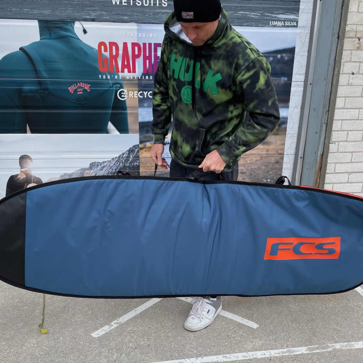 FCS board bag - Classic Hybrid/Funboard Bags Steel - Blue White