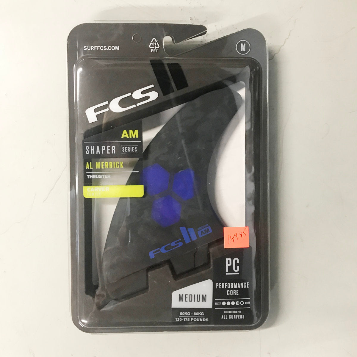 FCS II THRUSTER - AM PC Medium Cobalt Tri Retail Fins