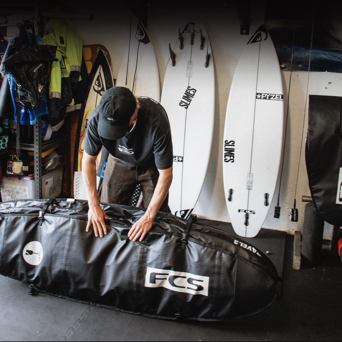 FCS board bag - Longboard Travel 1 Black Grey