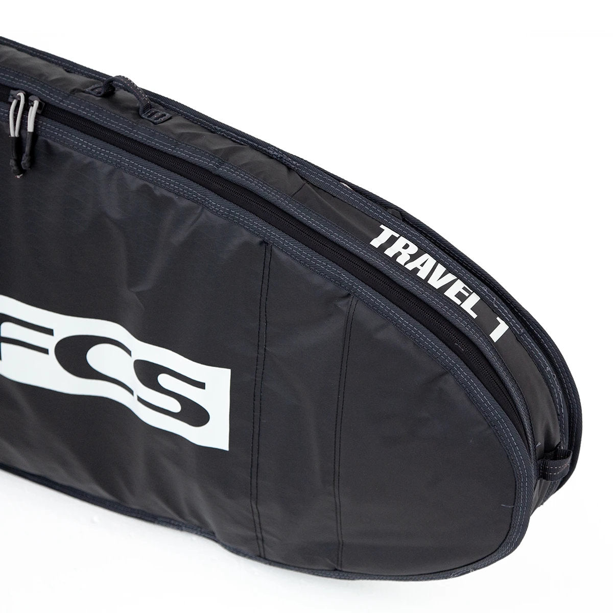 FCS board bag - Travel 1 Hybrid/Funboard Bags Black-Grey