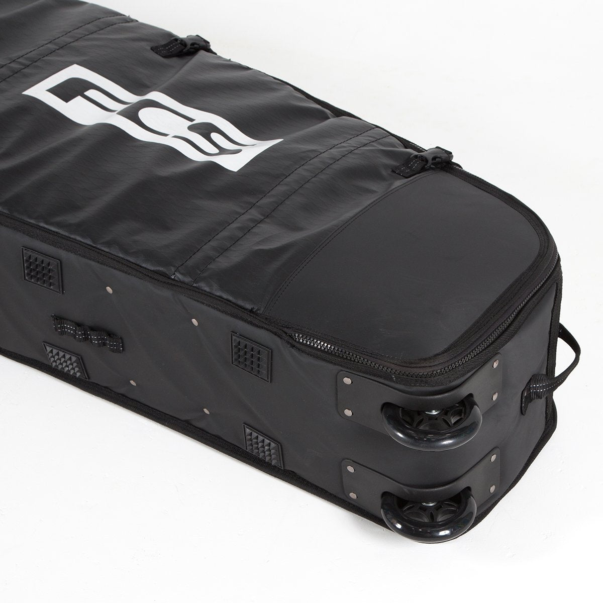 FCS board bag - Travel 3  Hybrid/Funboard Wheelie Bags - 7'0 & 7'6 Black/Grey
