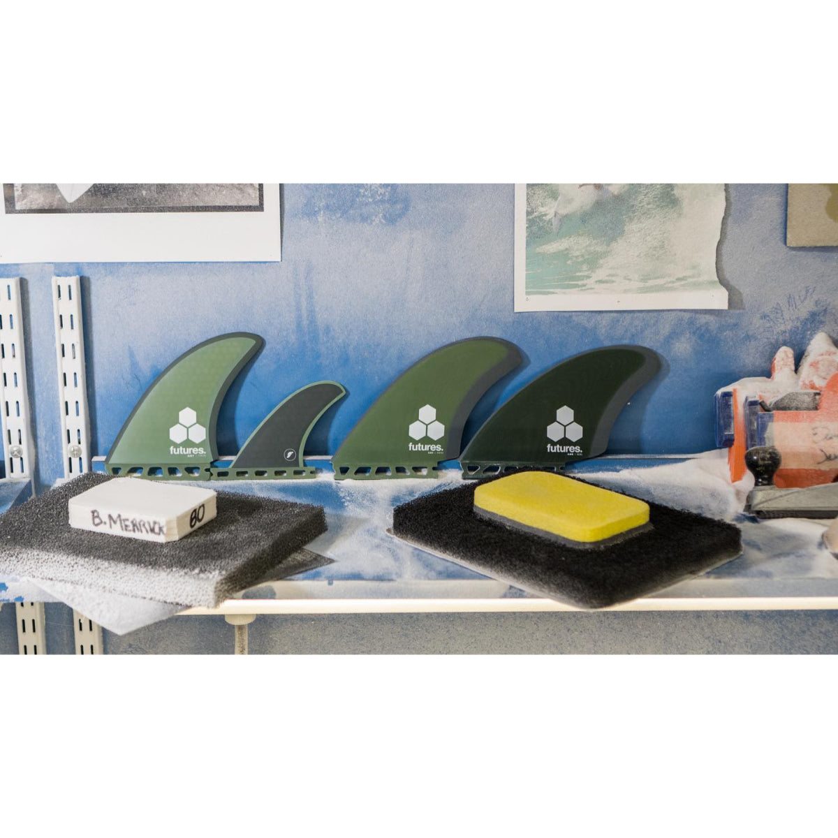 FUTURES - TWIN - Channel Islands Al Merrick AMK Twin Keel - Green/Grey
