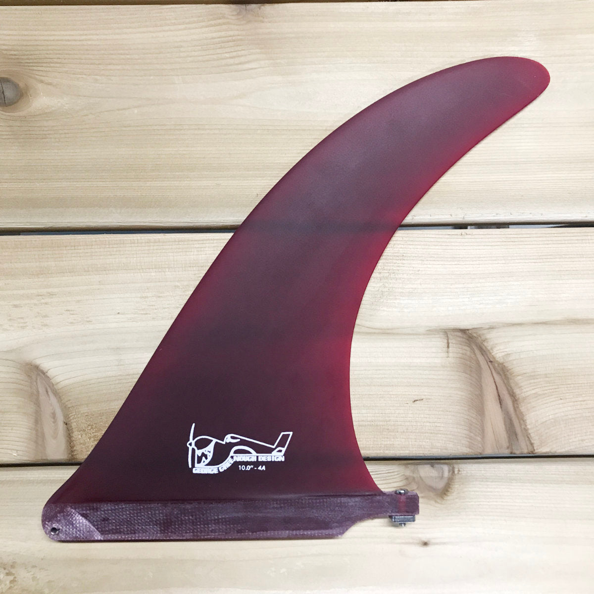 Greenough 4A Longboard Fin 10" - Translucent Red