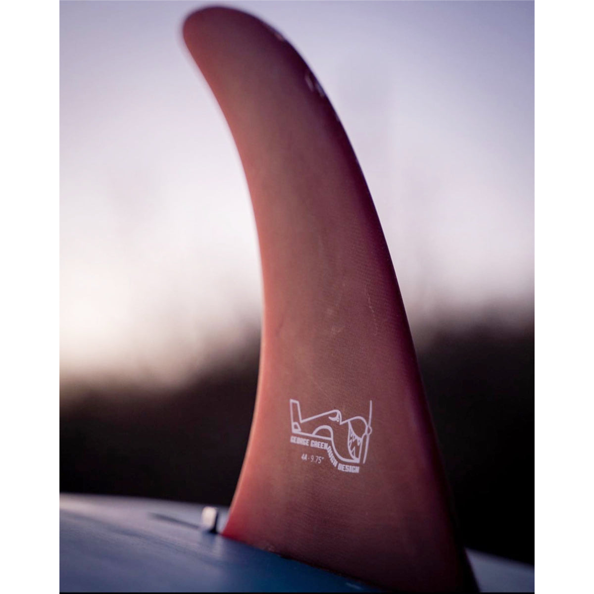 Greenough 4A Longboard Fin 9" - Translucent Blue