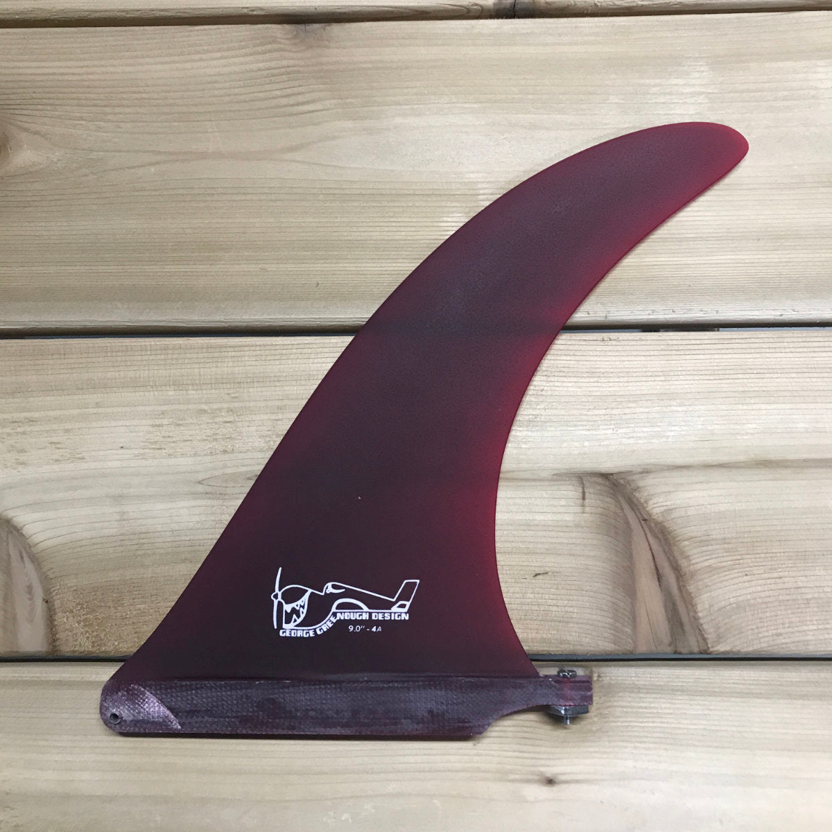 Greenough 4A Longboard Fin 9" - Translucent Red