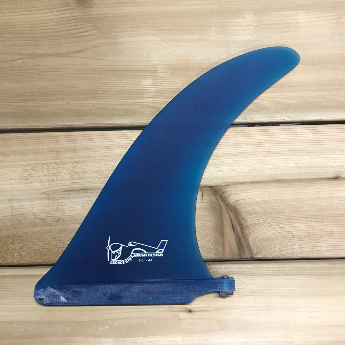 Greenough 4A Longboard Fin 9" - Translucent Blue