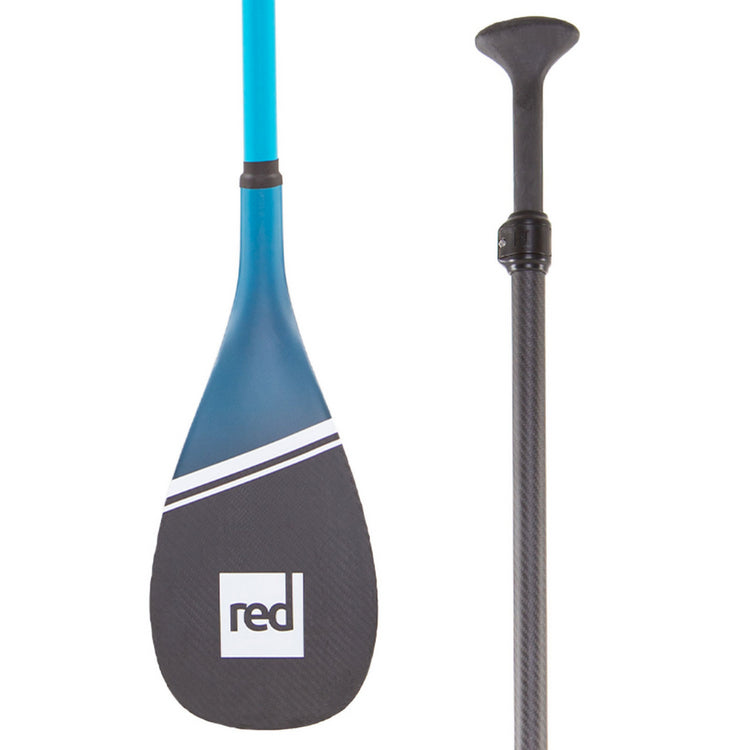 SUP paddles - Red Paddle - Red Hybrid 3pc Cam Lock Paddle Blue