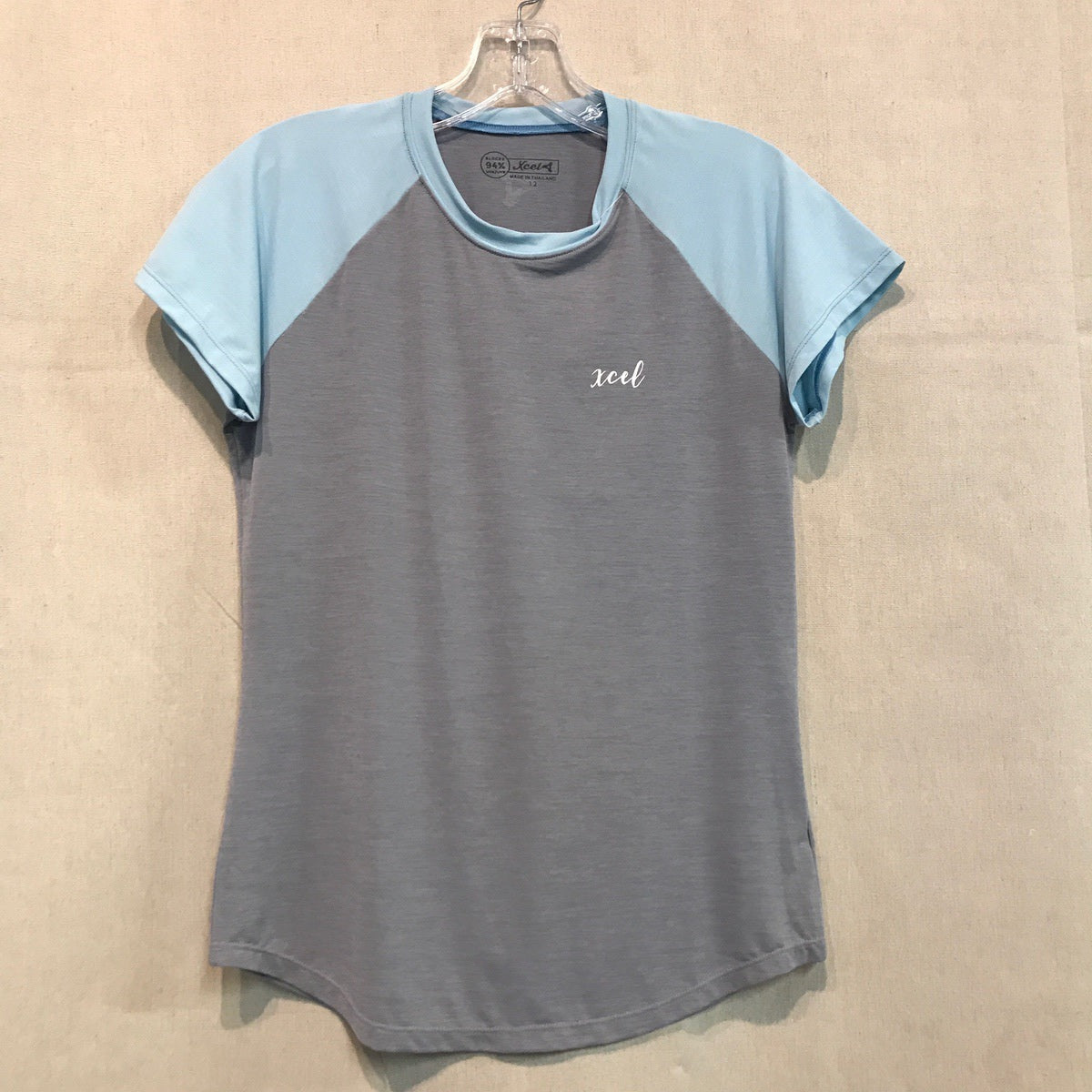 Youth Girls Rashies Xcel S/S Rashie (Loose Fit) - Grey/Light Blue