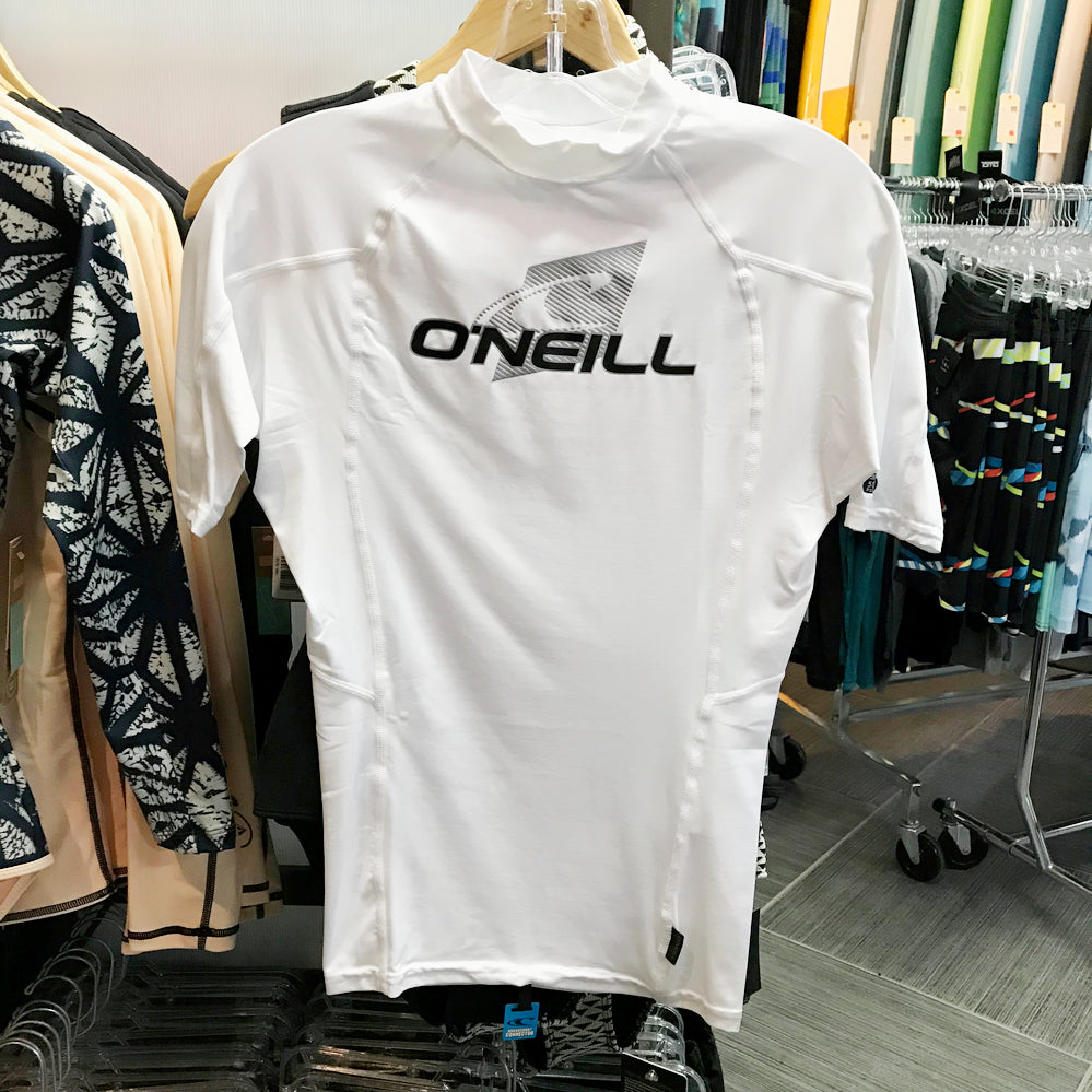 Mens Rashies O'Neill SKINS S/S CREW Wht/Wht/Wht