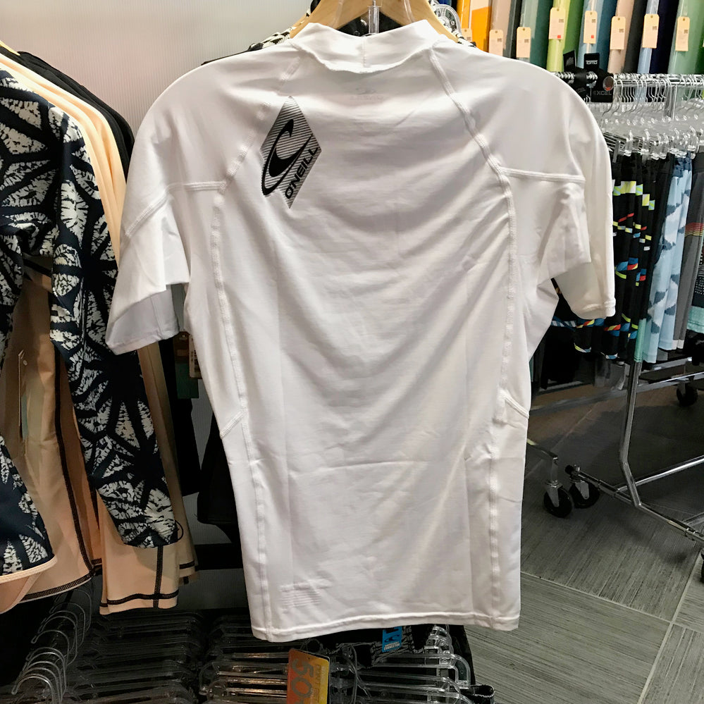 Mens Rashies O'Neill SKINS S/S CREW Wht/Wht/Wht
