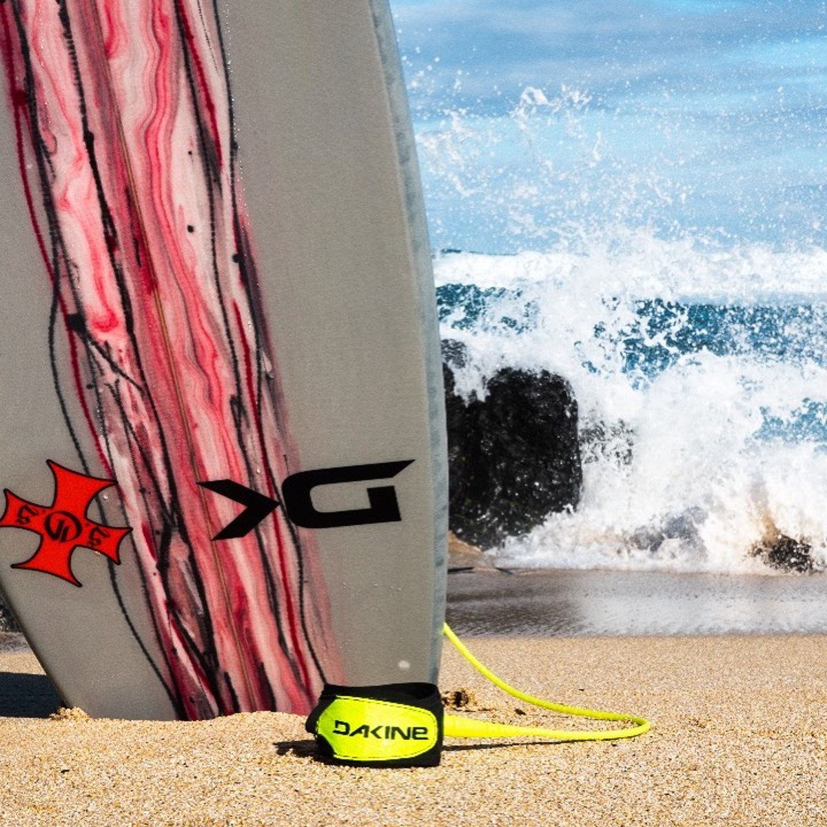 Leashes - Dakine - Kainui Team 8' X 1/4" Leash - Sun Flare