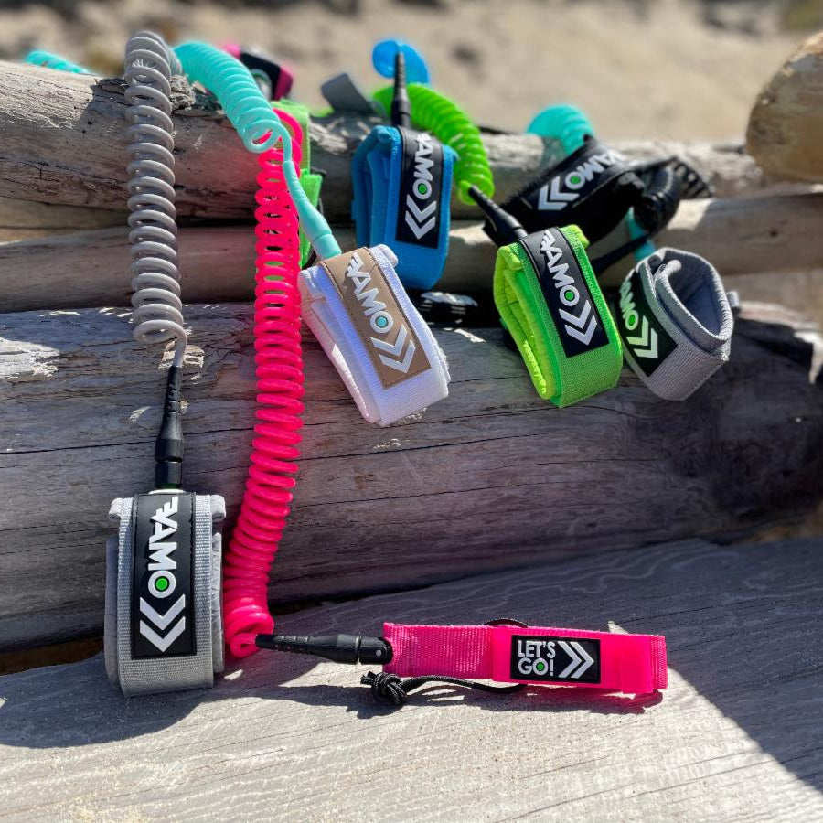 Leashes - Vamo 10' Full Coiled leash - Surf Ontario