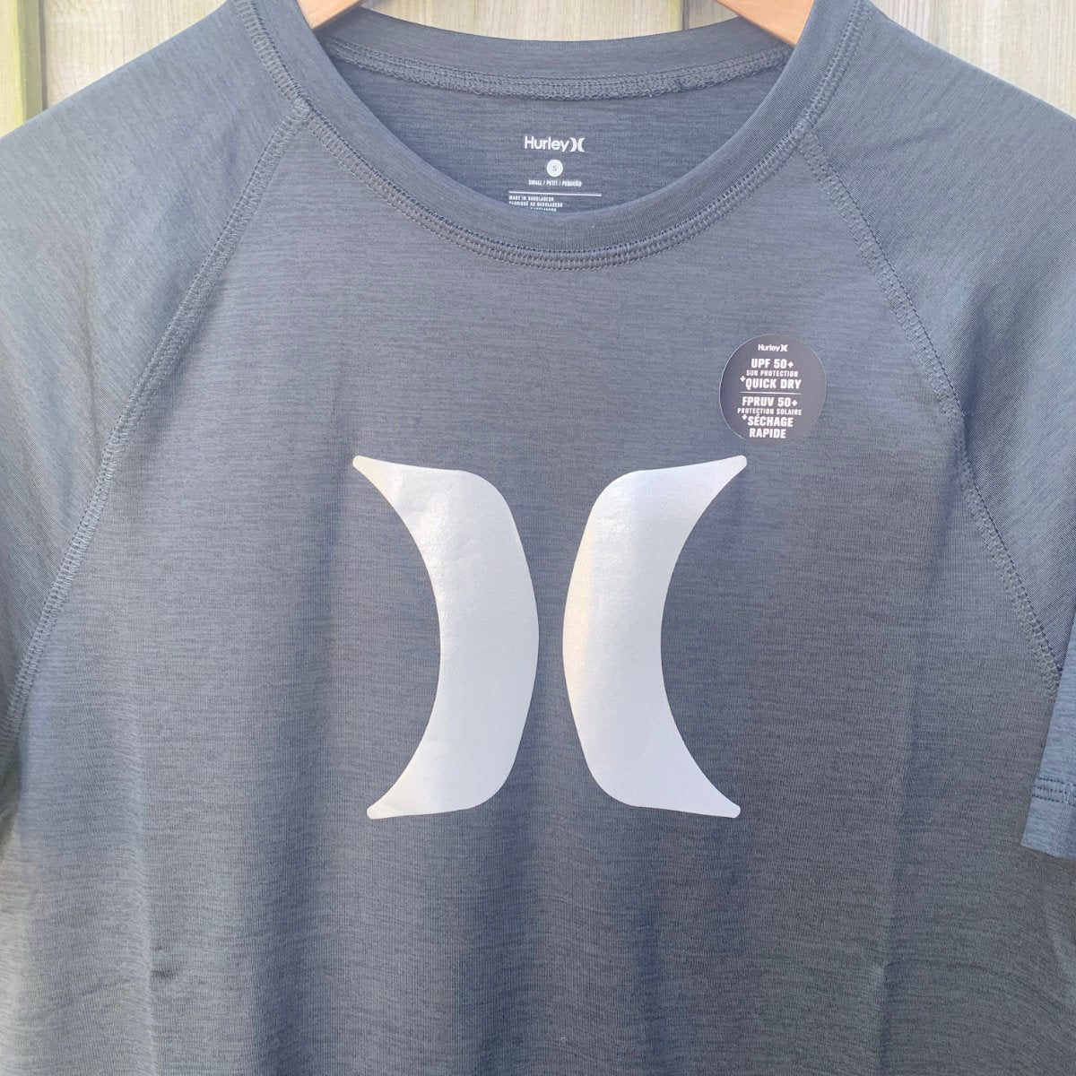 Men's Rashies - Hurley Black Heather Traditional - Short Sleeve
