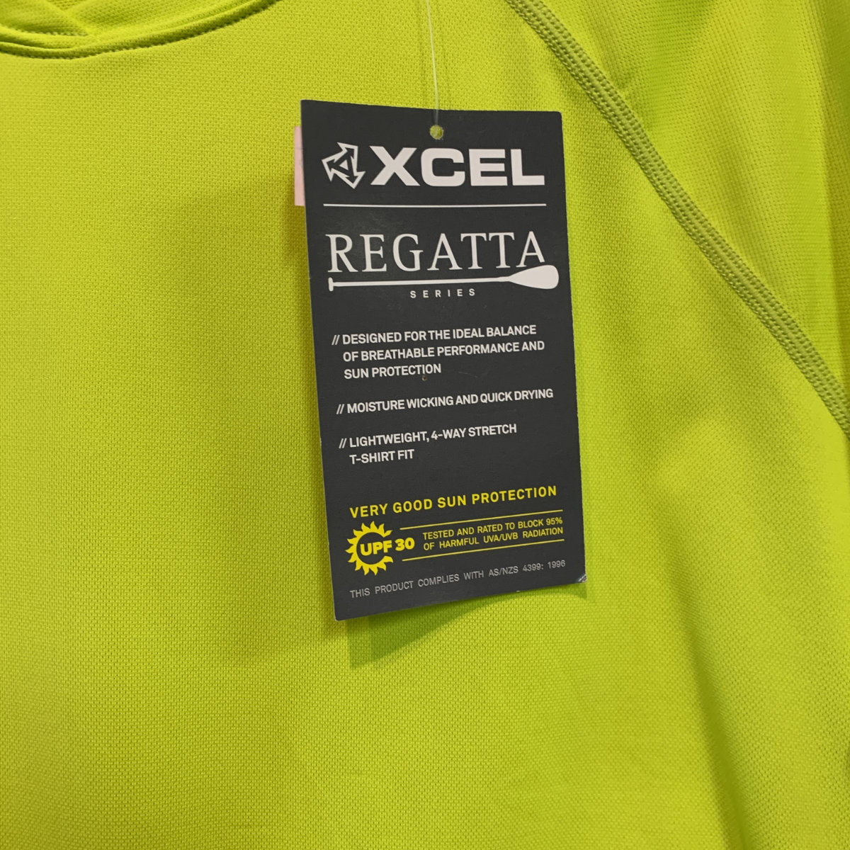 Mens Rashie XCEL Regatta Series T-shirt style L/S Fit Lime Green