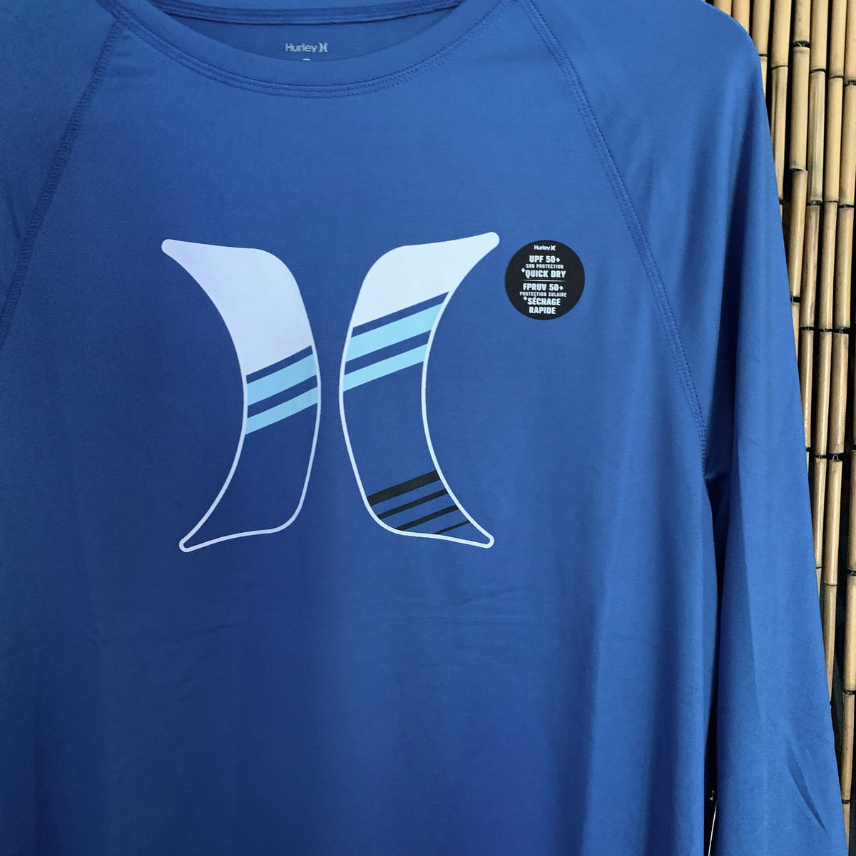 Mens Rashies Hurley Long Sleeve SUNSHIRT - Blue/Star Sapphire Traditional