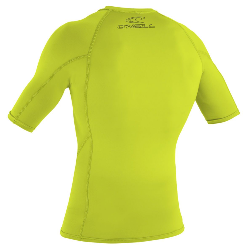 Mens Rashies O'Neill Skins Short Sleeve Crew Rash LIME