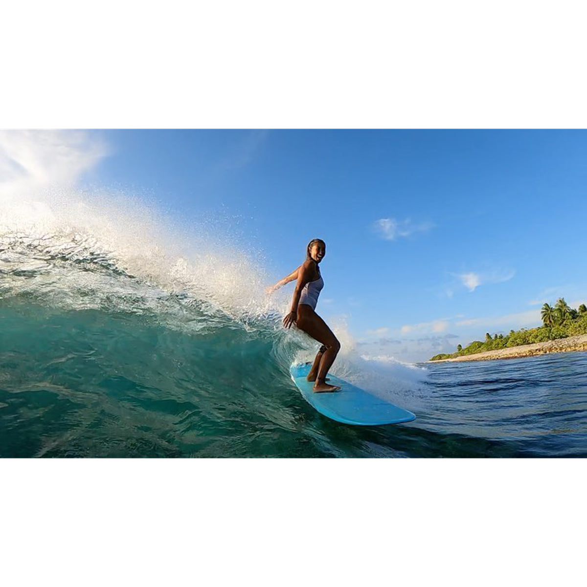 Modern Longboard - Retro 9'6 PU Two Tone Green