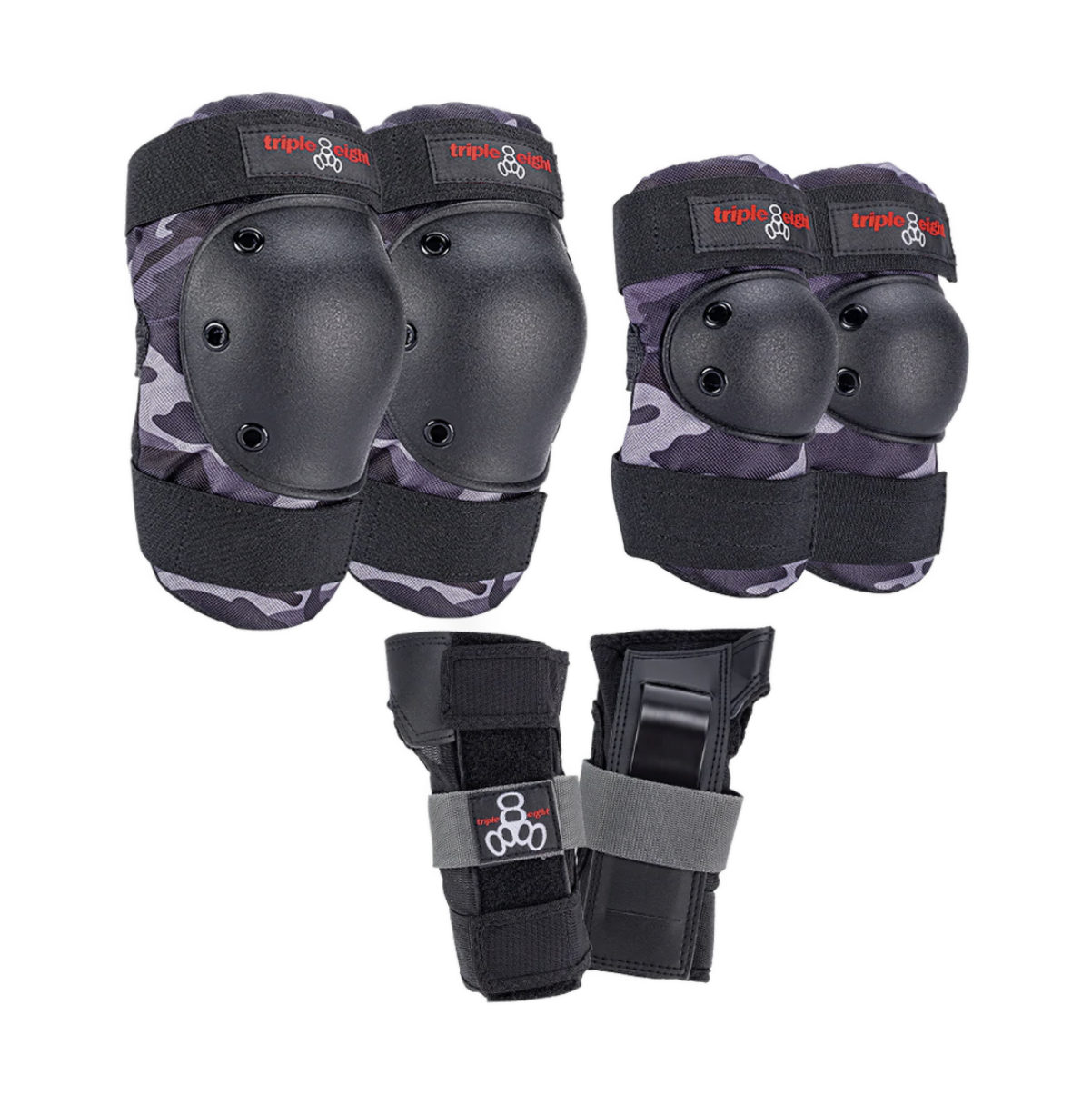 Protective Gear (Skate) - T8 - Saver High Impact 3 pack - Charcoal Camo