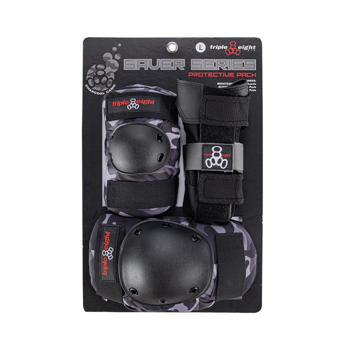 Protective Gear (Skate) - T8 - Saver High Impact 3 pack - Charcoal Camo