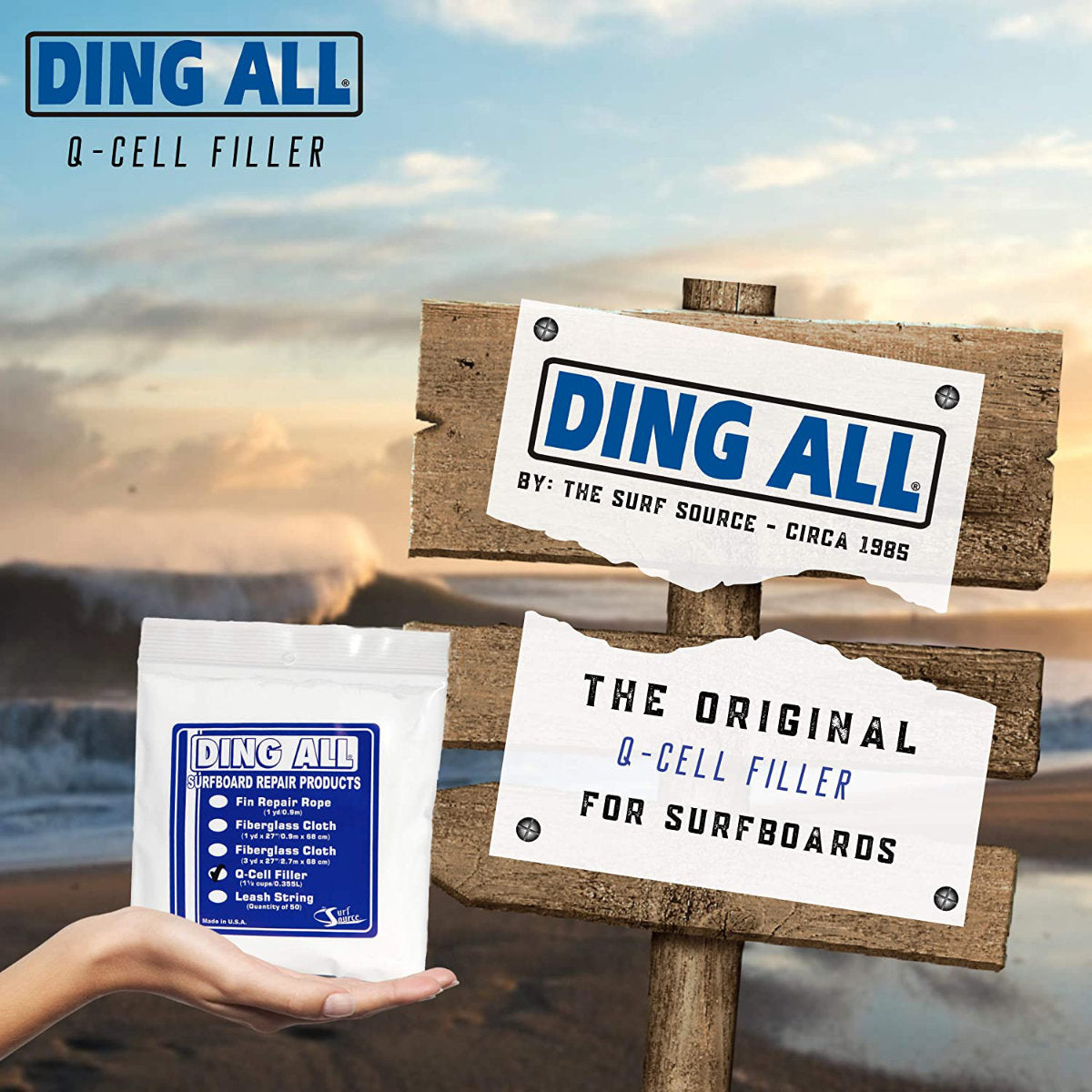 
                  
                    Ding Repair  - Ding All Q-Cell Filler ** 1-2 WEEKS  🚚**
                  
                