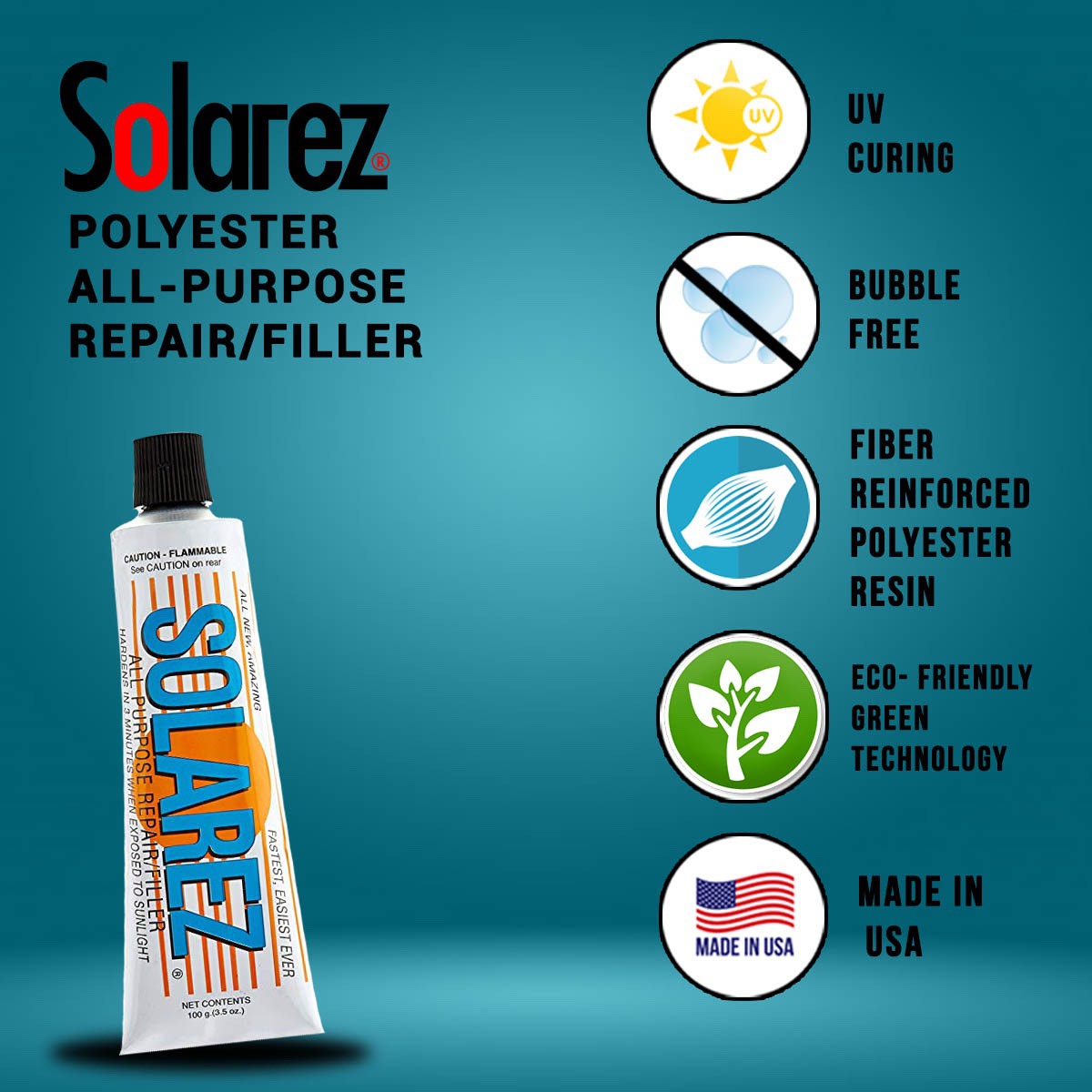 Ding Repair - Solarez Polyester ALL PURPOSE 3.5oz Tube