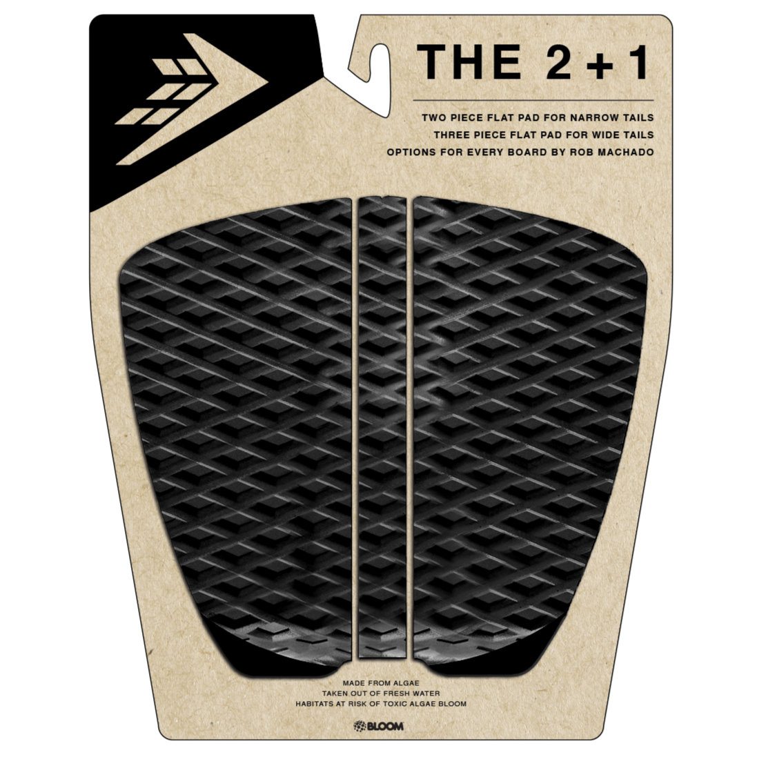 Deck pads - Firewire - 2+1 Flat Traction Pad - Black/Charcoal