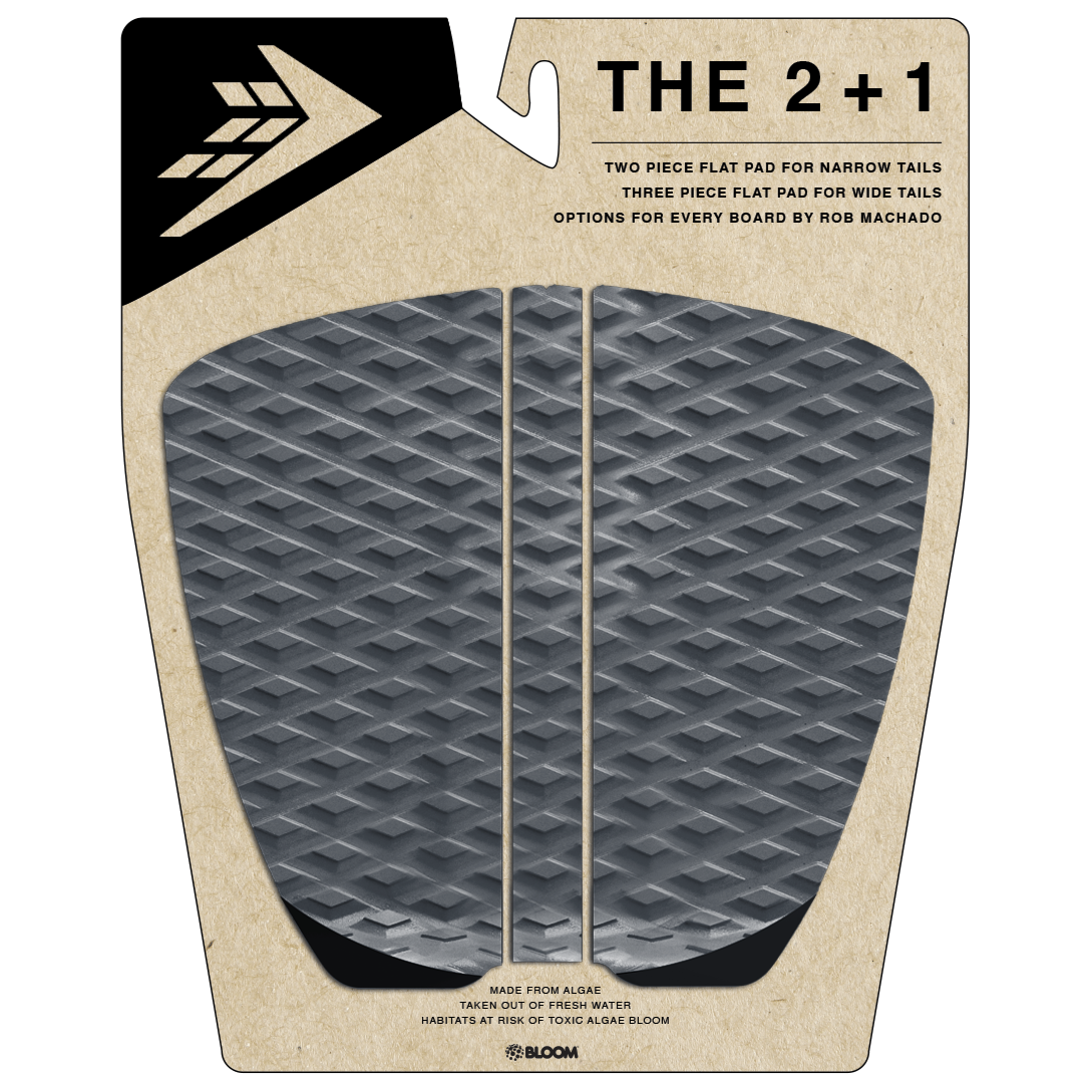 Deck pads - Firewire - 2+1 Flat Traction Pad - Charcoal/Black