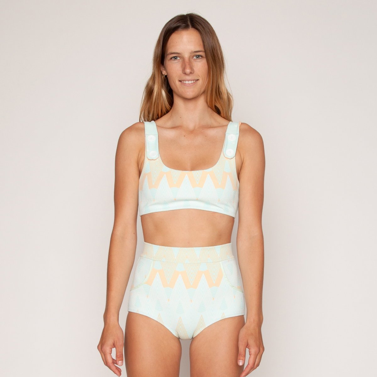 
                  
                    Seea - Alma Georgia High Waist Bikini Bottom - Alma
                  
                