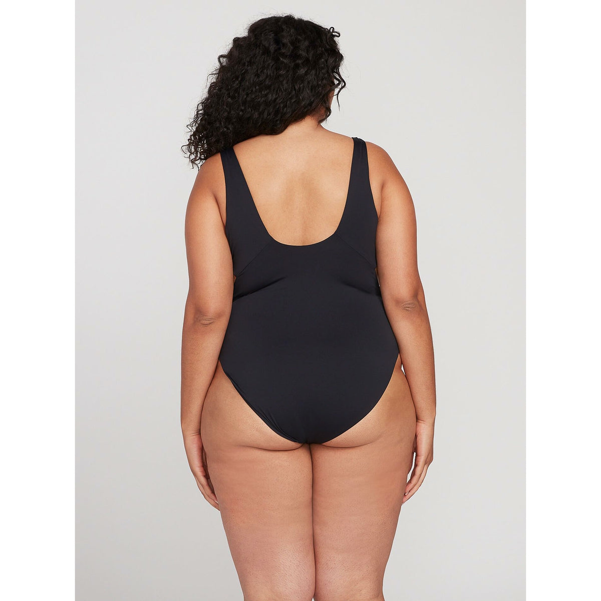 Women's Volcom Simply Seamless 1pc. - Black Plus Size (Full coverage bottom)