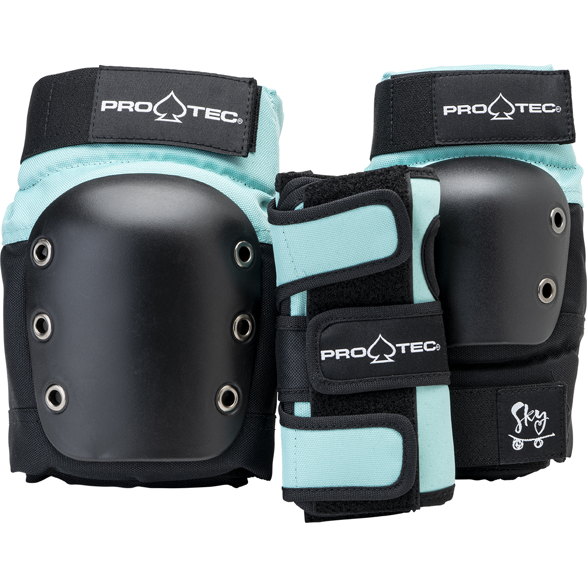 Protective Gear (Skate) - Pro-tec Jr. Street Gear 3-Pack - Open Back - Sky Brown