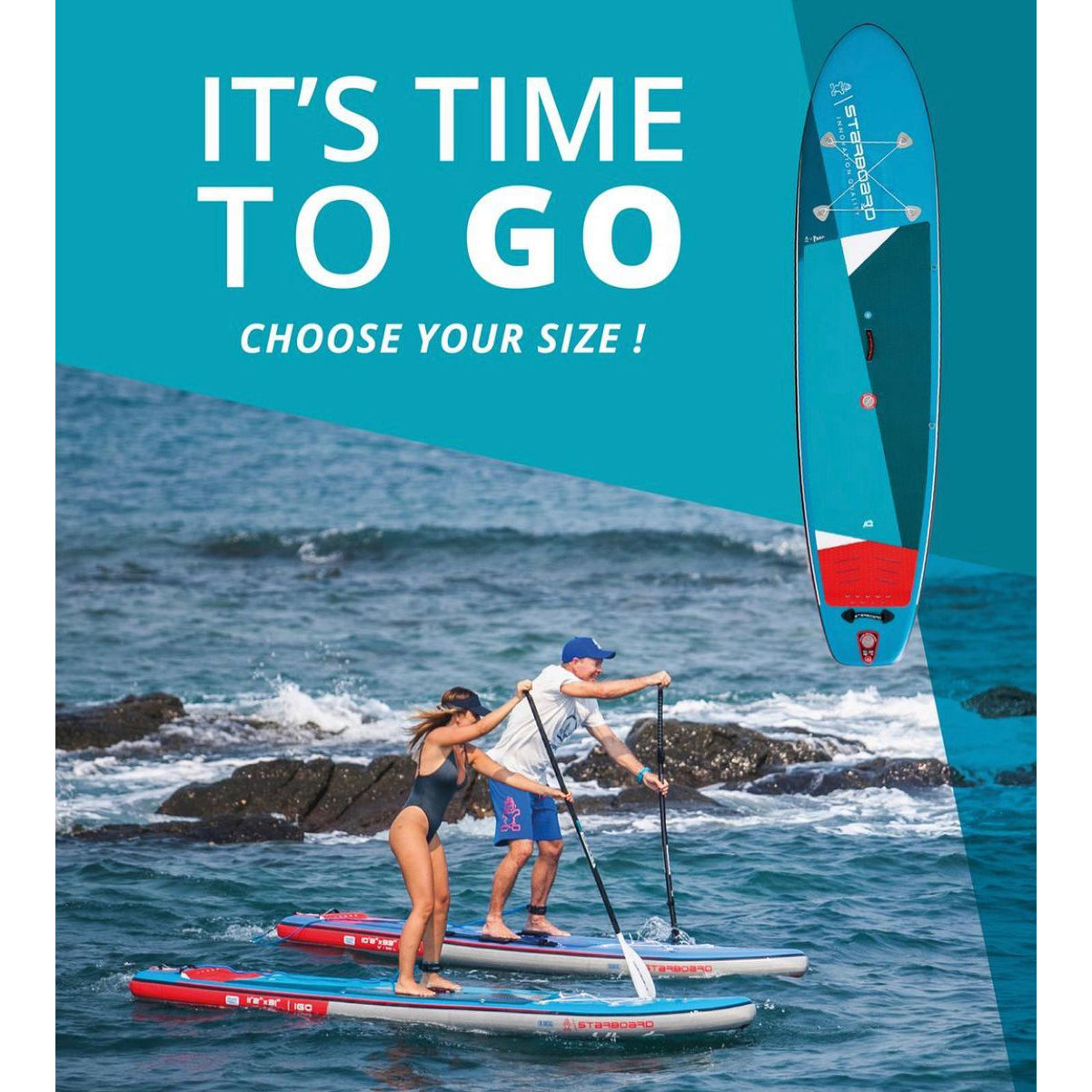 Starboard Inflatable SUP 11'2" X 31+" X 5.5" iGo Zen SC With Paddle