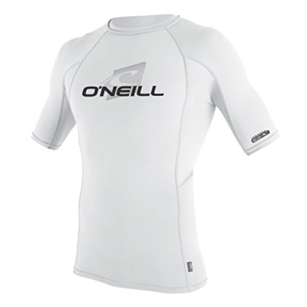Mens Rashies O'Neill SKINS S/S CREW Wht/Wht/Wht
