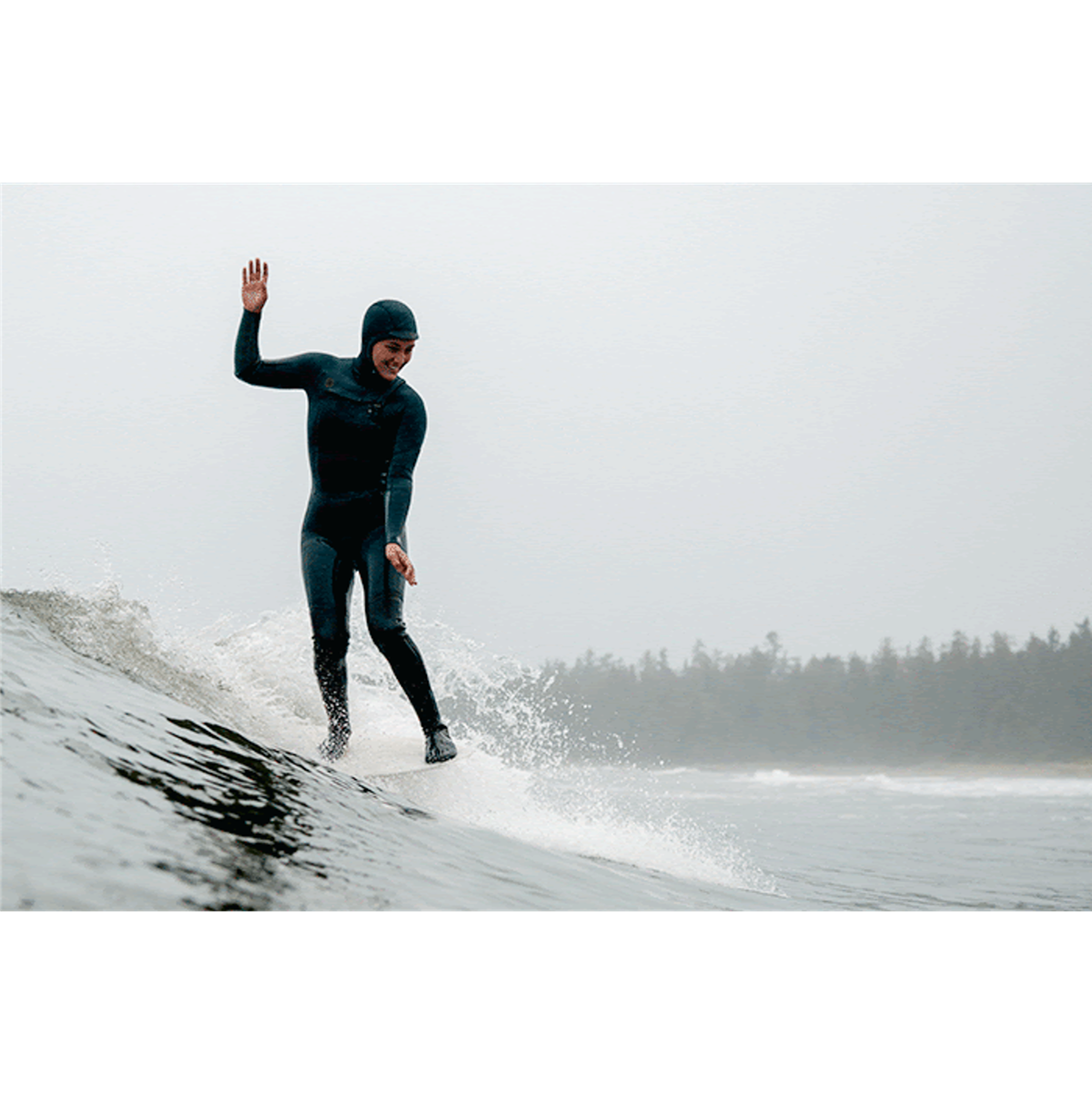 5/4mm SisstrEvolution 7 Seas Hood Chest Zip full - BLH black heather