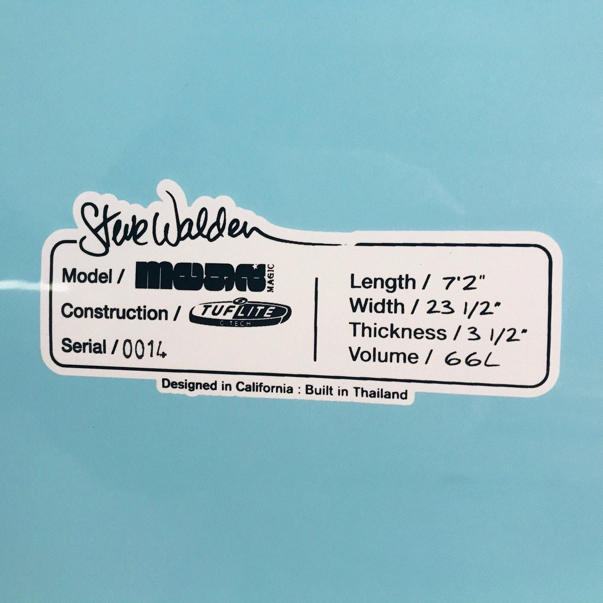 Walden 7'2 Mega Magic Tuflite