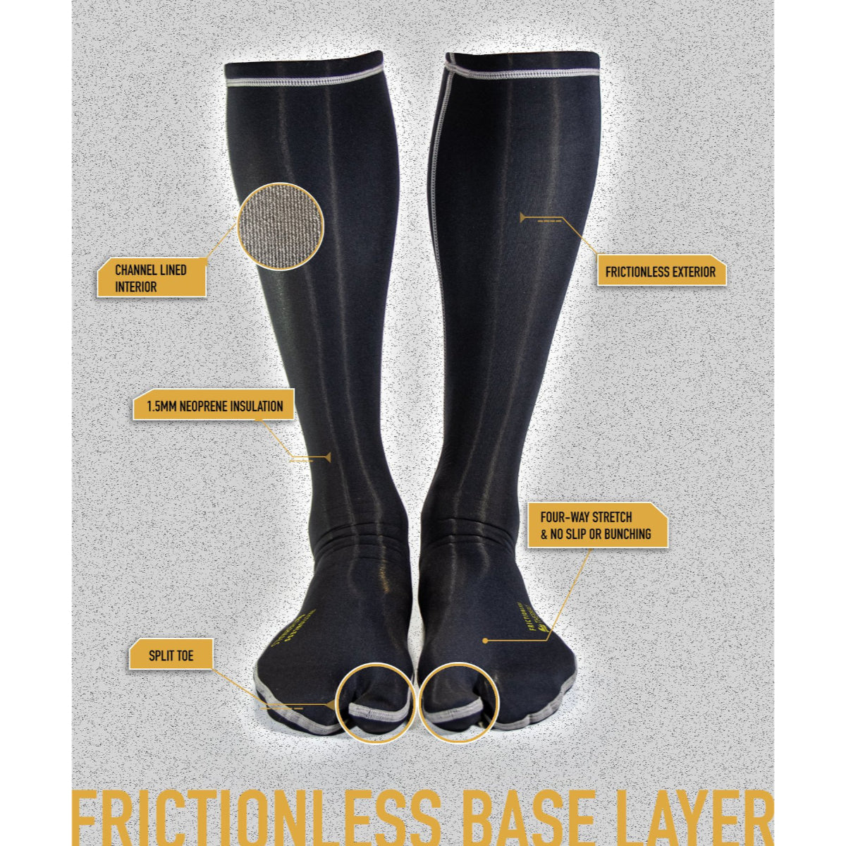 1.5 mm Socks WORN Frictionless Thermals surf sock